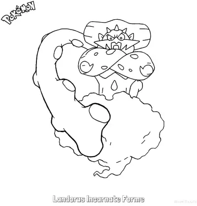 Free printable Landorus Incarnate Forme Coloring Page - Free Printable Pokemon Coloring Sheets coloring page